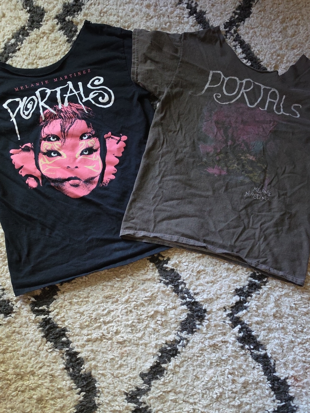 Portals Short Sleeve Graphic Tee - Black with Pink Artwork